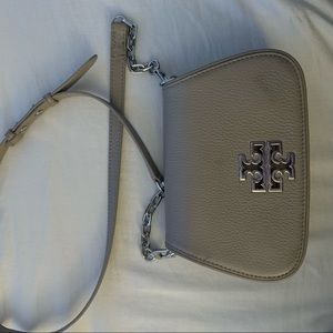 TORY BURCH across body grey purse!